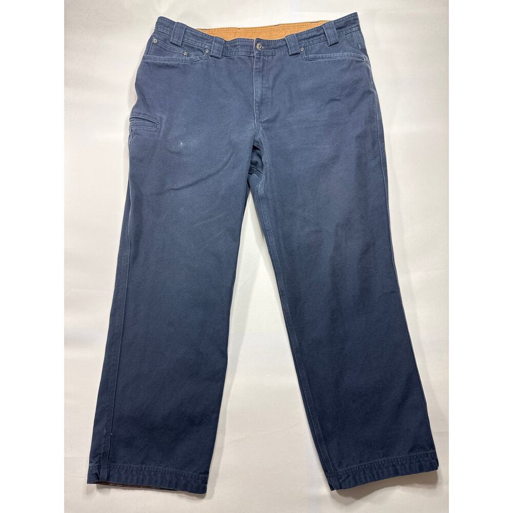 Duluth Trading Co.‎ Men's Relaxed Fit Blue Canvas Pants - 42x32 (41x30.5) *READ*